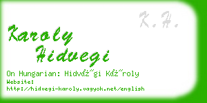 karoly hidvegi business card